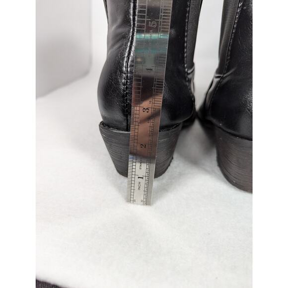Vegan Unbranded cowgirl short boots Sz 9.5  new insoles wear left see photos - Picture 6 of 10